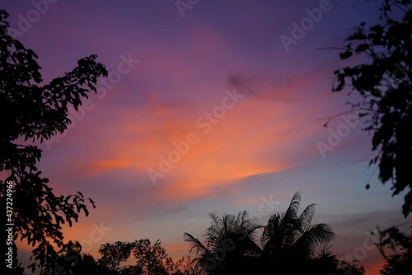 Obraz sunset in the mountains