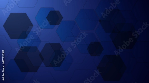 Fototapeta Abstract blue hexagon Background