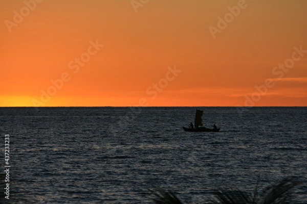 Obraz boat in the sunset