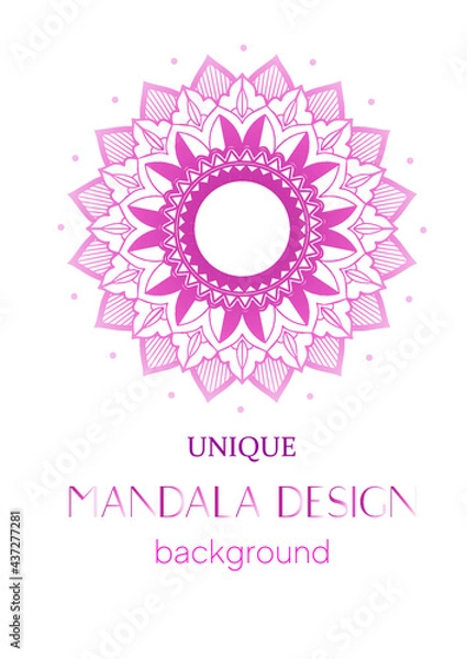 Obraz An unique mandala vector art for use. Eye catching mandala design for using in background, poster, banner or print.