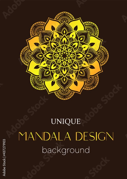 Obraz An unique mandala vector art for use. Eye catching mandala design for using in background, poster, banner or print.
