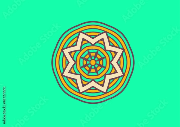 Obraz An unique mandala vector art for use. Eye catching mandala design for using in background, poster, banner or print.