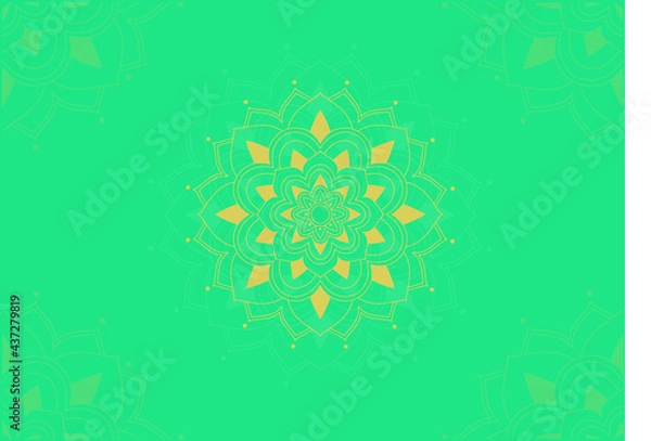 Obraz An unique mandala vector art for use. Eye catching mandala design for using in background, poster, banner or print.