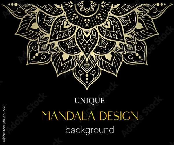 Obraz An unique mandala vector art for use. Eye catching mandala design for using in background, poster, banner or print.