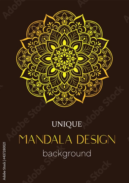 Obraz An unique mandala vector art for use. Eye catching mandala design for using in background, poster, banner or print.