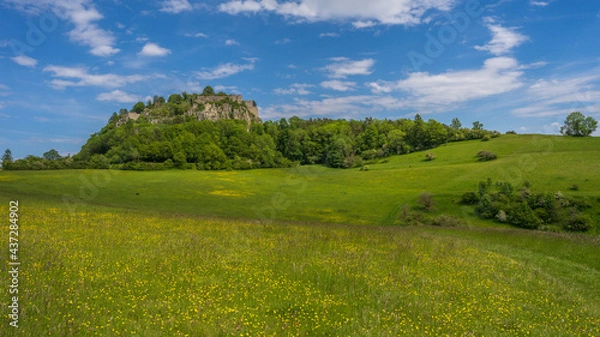 Obraz Landscape with the summit of the mountain Hohentwiel near Singen in Germany.