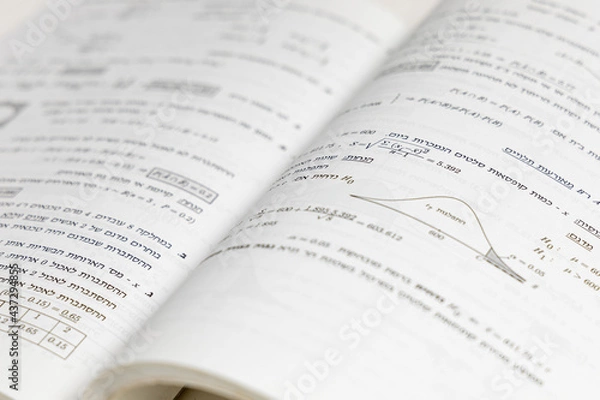 Fototapeta Statistic book in hebrew