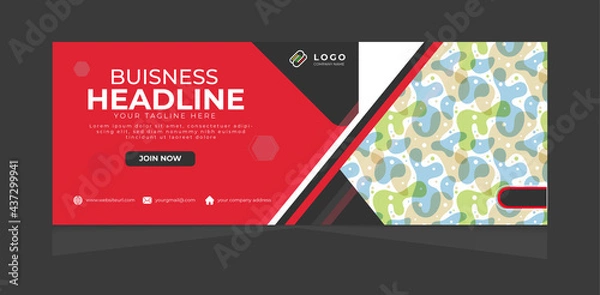 Obraz Digital marketing Facebook cover and web banner template 