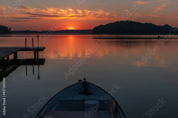 Obraz sunset on the lake