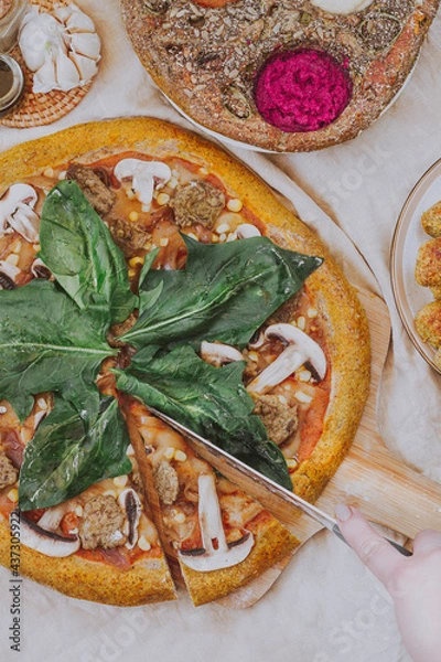 Obraz pizza on a table