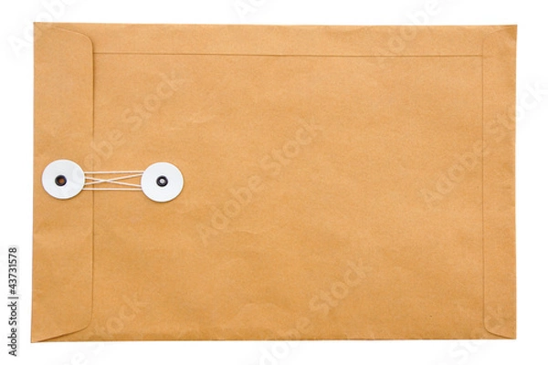 Fototapeta Paper envelope on white background