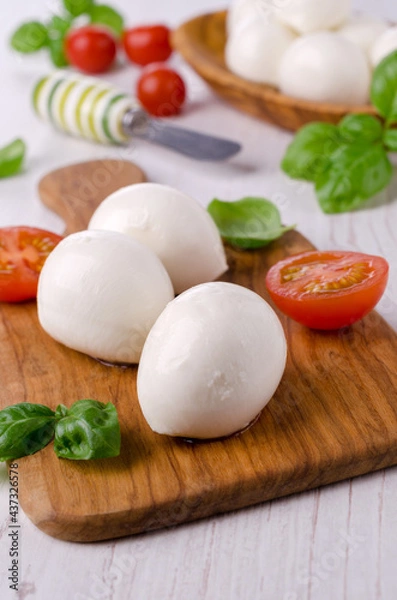 Obraz Traditional mozzarella cheese