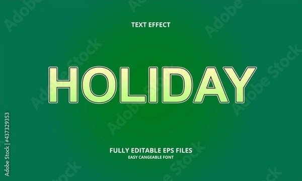 Fototapeta holiday style editable text effect