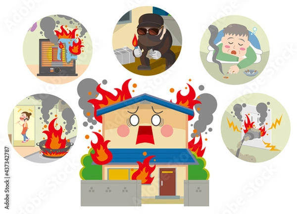 Obraz 住宅　災害　火事　火災