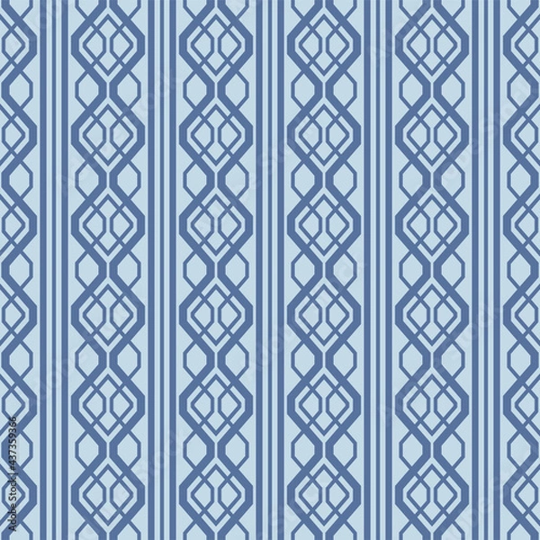 Fototapeta Japanese Zigzag Hexagon Vector Seamless Pattern