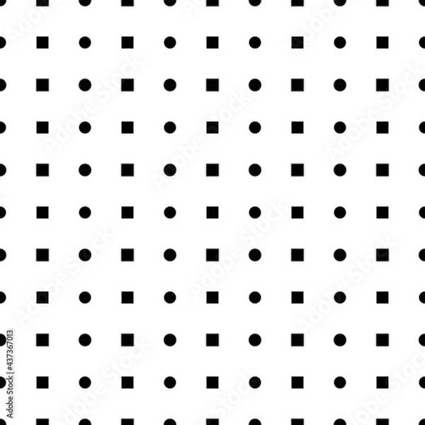Obraz Classic monochrome minimalistic seamless dot pattern. Vector illustration.