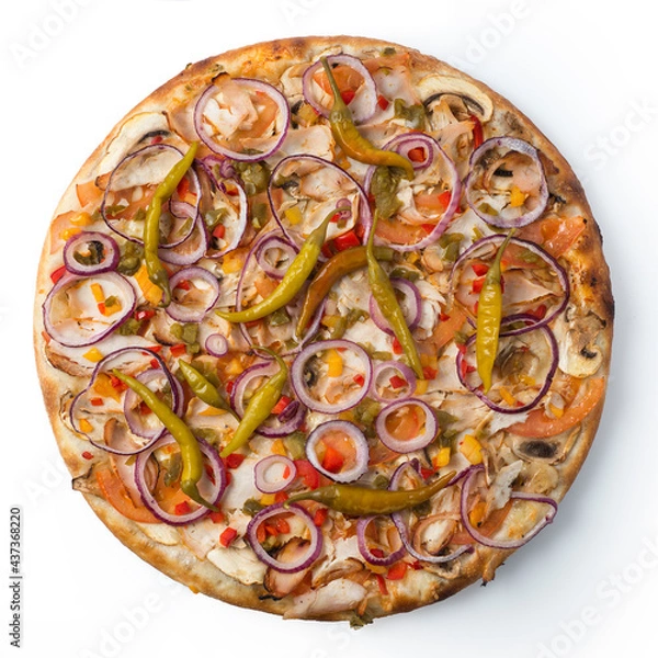 Obraz pizza isolated on white background