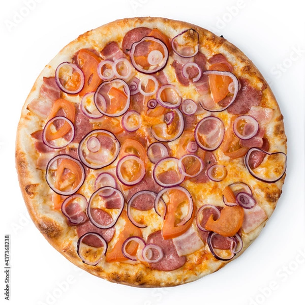 Obraz pizza on a white background
