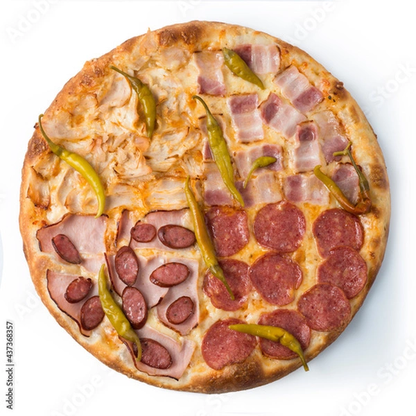 Obraz pizza isolated on white