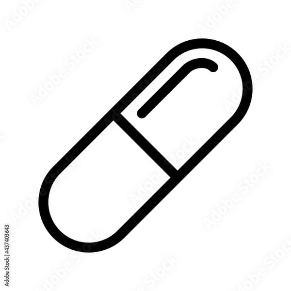 Fototapeta Capsule Icon Vector Art 薬　カプセルのアイコン