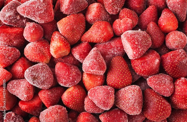 Obraz Frozen strawberry background