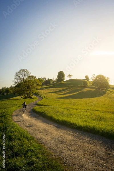 Fototapeta Wisła - Cieńków w zachodzącym słońcu | Śląsk, Polska
