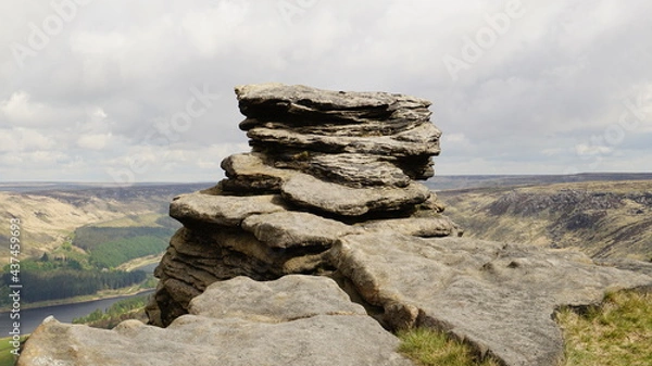 Fototapeta Boulders stacked on top of each other, Wimberry Crags