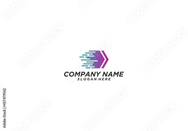 Obraz logo for something fast with speed illustration