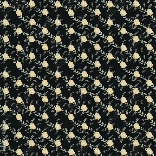 Fototapeta seamless small vector flower design pattern  on     background