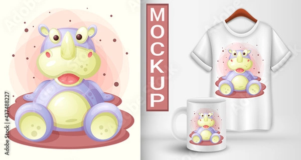 Obraz Happy rhino smiles