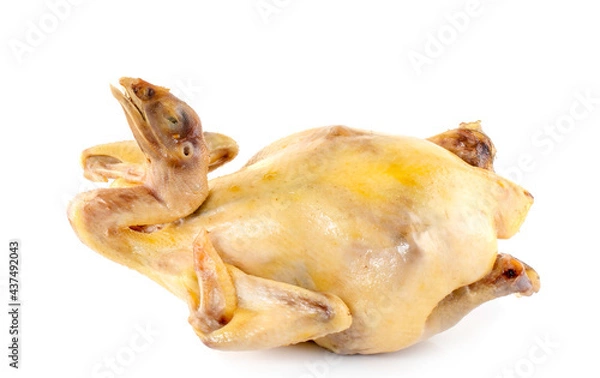 Fototapeta boiled chicken isolated on a white background