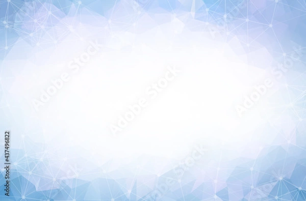 Fototapeta Geometric Blue Polygonal background molecule and communication. Connected lines with dots. Minimalism background. Concept of the science, chemistry, biology, medicine, technology.
