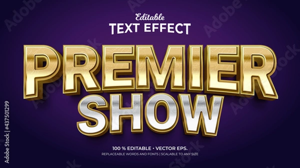 Fototapeta Text Effects, 3d Editable Text Style - Premier Show