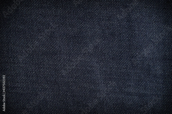 Obraz Dark blue jeans texture background.