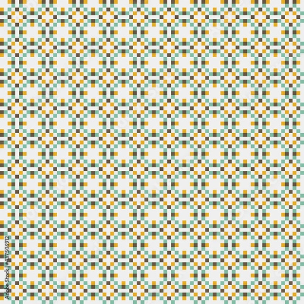 Fototapeta Abstract Cross Pattern generative computational art illustration