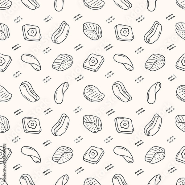 Obraz junk food seamless pattern template