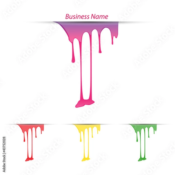 Fototapeta logo paint flows