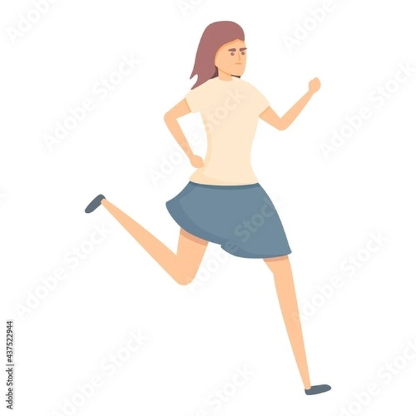 Fototapeta Running evacuation icon. Cartoon of Running evacuation vector icon for web design isolated on white background