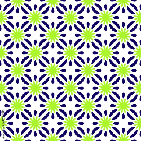 Fototapeta Seamless pattern tile with mandalas background. vintage mandala design pattern with Islam, Arabic, Indian, ottoman motifs