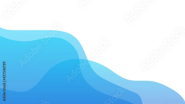 Fototapeta Simple minimal blue wave abstract background. Abstract background with dynamic effect. Motion vector Illustration. Trendy gradients. Can be used for advertising, marketing, presentation.