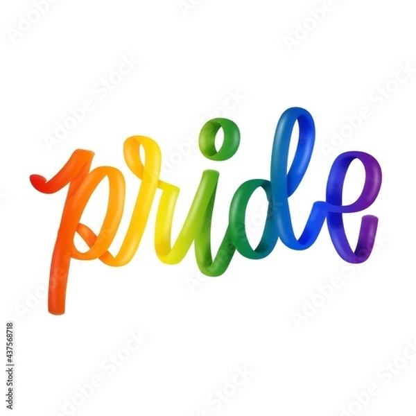 Fototapeta LGBT pride pixel art on white background. template for poster, social network, banner, cards. word PRIDE for poster. LGBTQ love symbol background. Concept design.