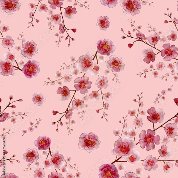 Fototapeta seamless pattern abstracts floral composition