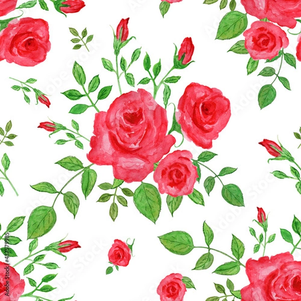 Fototapeta seamless pattern abstracts floral composition