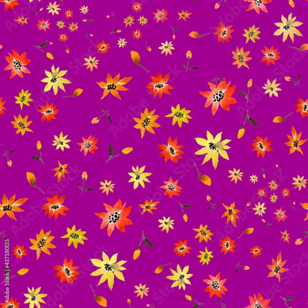 Fototapeta seamless pattern abstracts floral composition