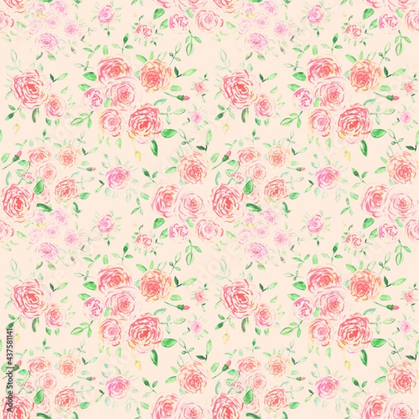 Obraz seamless pattern abstracts floral composition