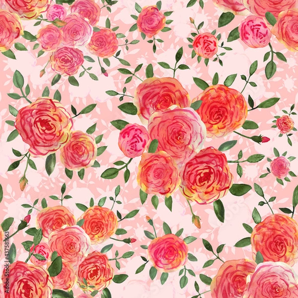 Fototapeta seamless pattern abstracts floral composition
