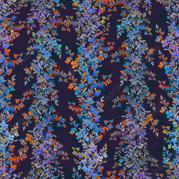 Fototapeta seamless pattern abstracts floral composition