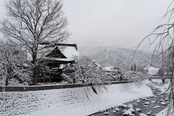 Obraz 雪の飛騨古川