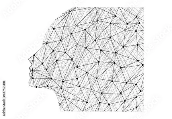 Fototapeta This is an image of abstract girl line drawing.