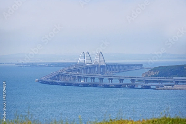 Obraz View of new Crimean bridge in Kerch strait
